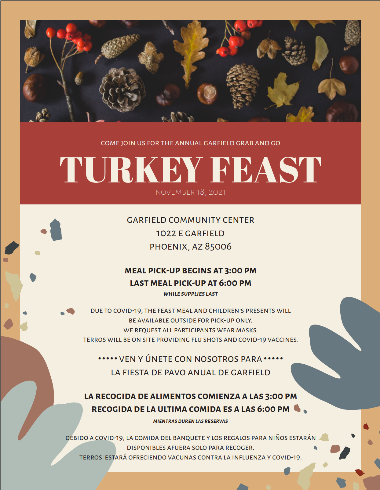 Turkey Feast – November 18th