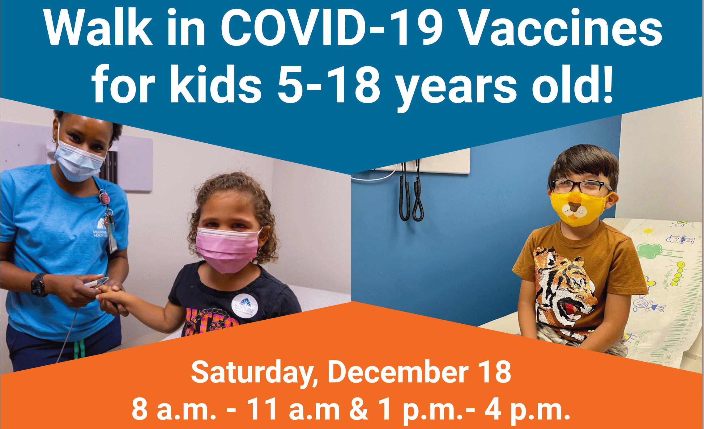 Walk-in Covid Vaccines for Kids – 12/18