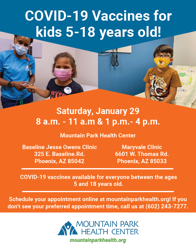 Kid’s COVID-19 Vaccine Clinic – 1/29